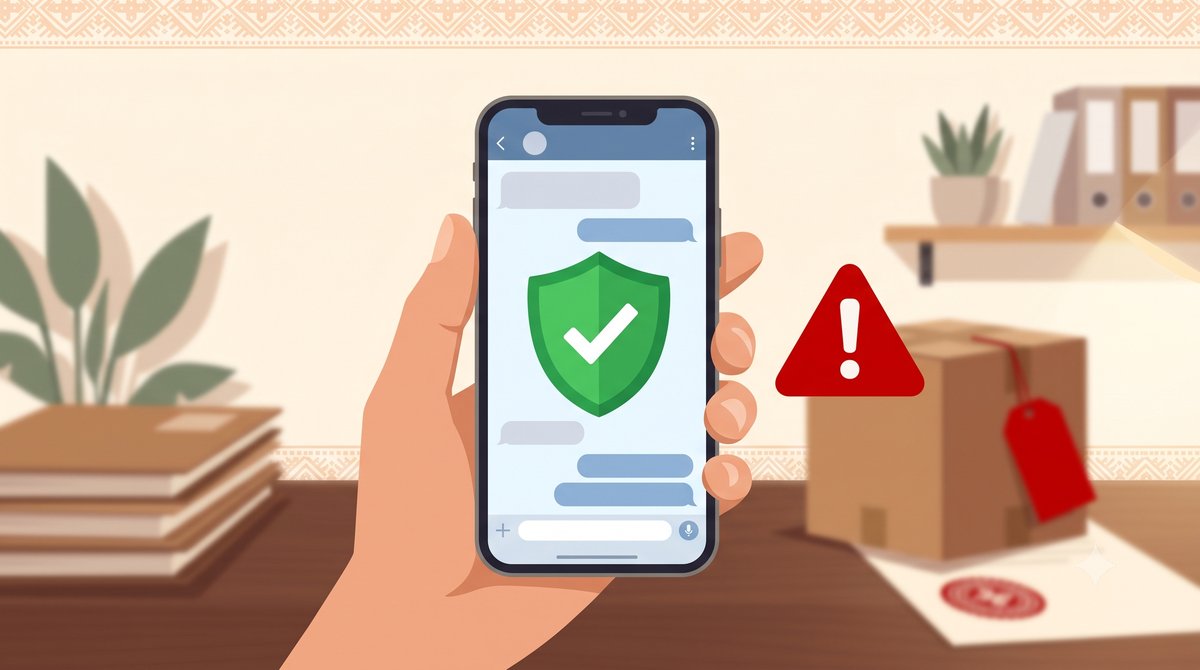 Перевірка покупця через Telegram-бот на смартфоні